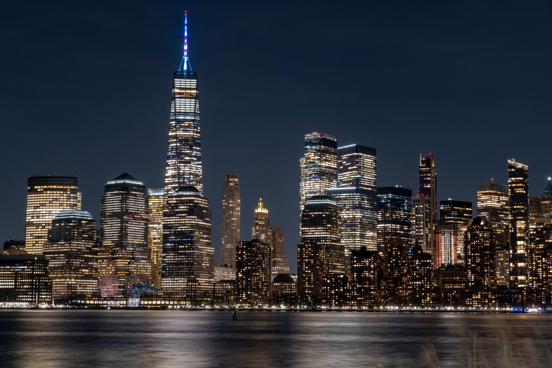 New York City skyline at night